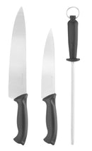 Kniver og slipeverktøysett, (L)380mm - for Storkjøkken - XL - Storkjøkken