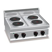 Koketopp 4 runde plater Berto`s 10,4kW 230V B800 - for Storkjøkken - XL - Storkjøkken
