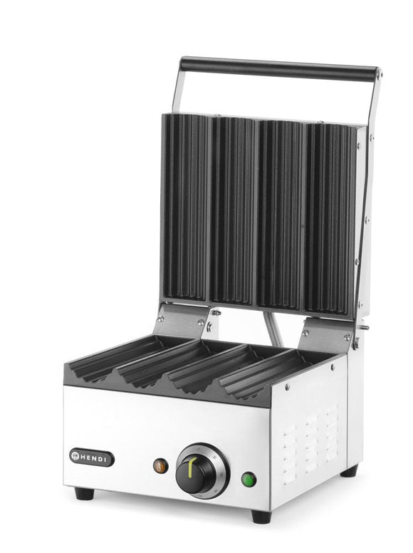 Kontaktgrill for pølser og wraps, 220 - 240V/1800W, 385x285x(H)254mm - for Storkjøkken - XL - Storkjøkken