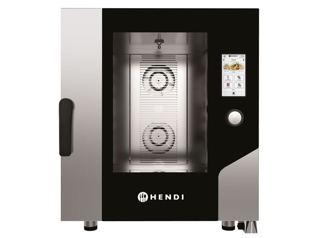 Konveksjonsdampovn – Touch 7 x GN 1/1, elektrisk, med direkte damp og en berøringsskjerm kontrollert, 730x784x(H)850mm - for Storkjøkken - XL - Storkjøkken