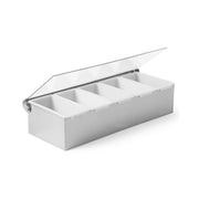 Krydderholder, Bar up, 5 beholdere, 375x140x(H)90mm - for Storkjøkken - XL - Storkjøkken