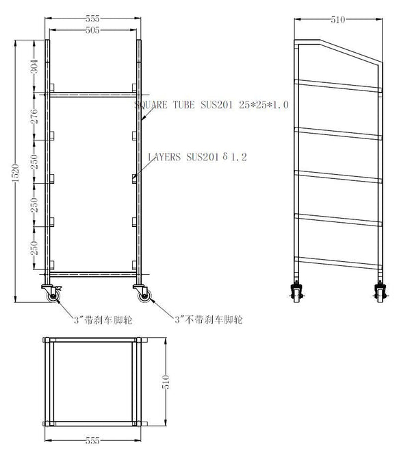 Kurvvogn 500x500 - for Storkjøkken - XL - Storkjøkken