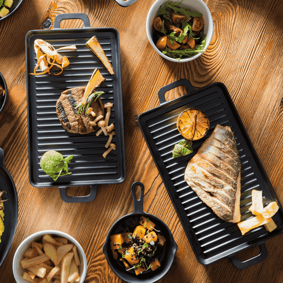 Little Chef melamin mini rektangulær stekepanne, 320x162x(H)20mm - for Storkjøkken - XL - Storkjøkken