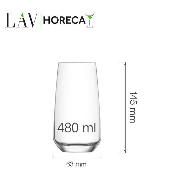 Lyon avlangt glass 480 ml, LAV, Min. kjøp: 12 - for Storkjøkken - XL - Storkjøkken