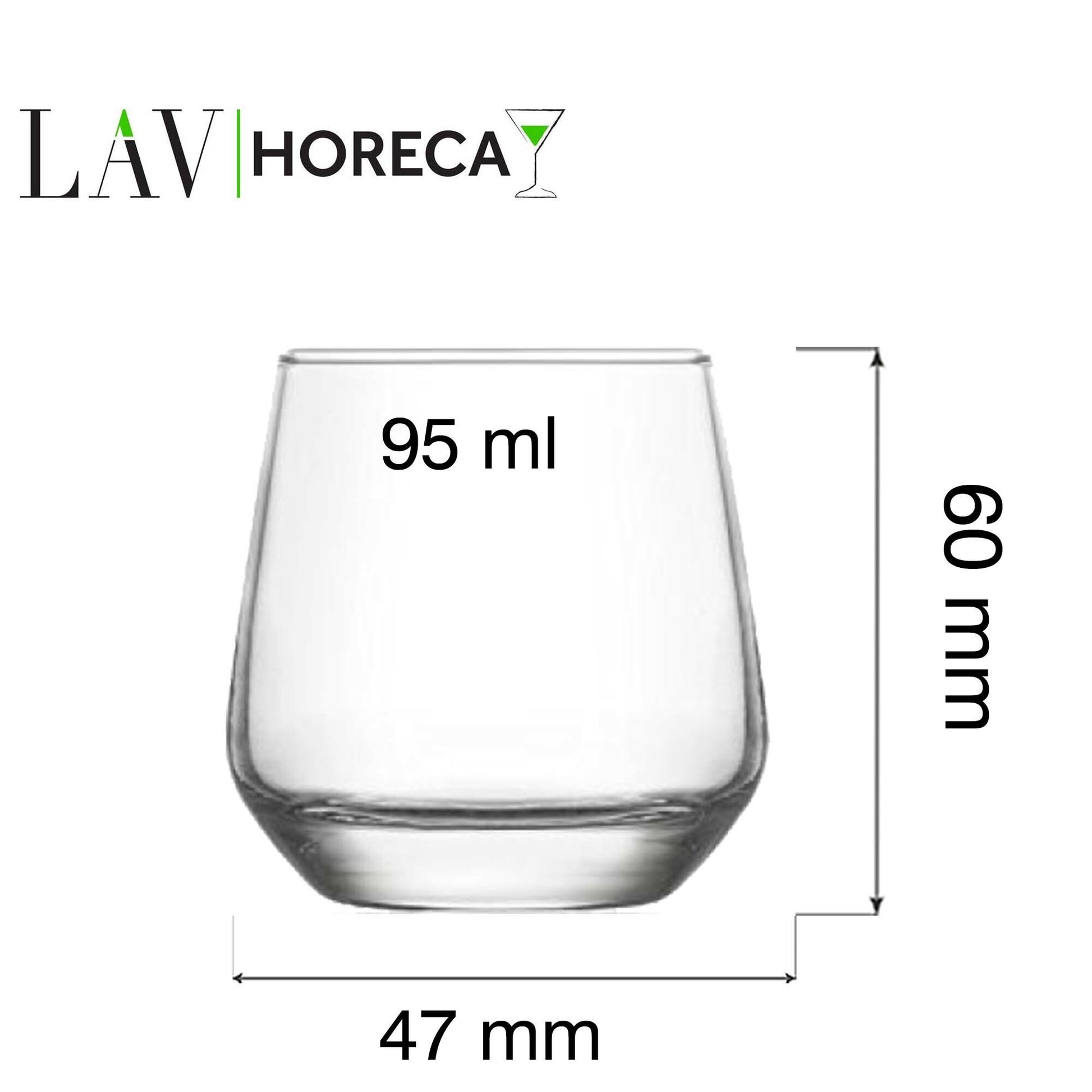 Lyon espresso vannglass, 95 ml, LAV, Min. kjøp: 12 - for Storkjøkken - XL - Storkjøkken