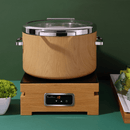 Madeira De Luxe induksjonsvarmefat rund 11l med glasslokk - for Storkjøkken - XL - Storkjøkken