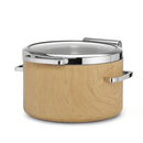 Madeira De Luxe induksjonsvarmefat rund 11l med glasslokk - for Storkjøkken - XL - Storkjøkken