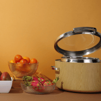 Madeira De Luxe induksjonsvarmefat rund 11l med glasslokk - for Storkjøkken - XL - Storkjøkken