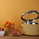 Madeira De Luxe induksjonsvarmefat rund 11l med glasslokk - for Storkjøkken - XL - Storkjøkken