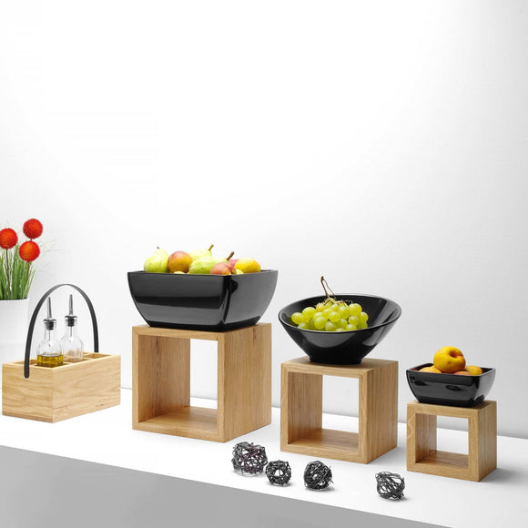 Madeira svart eske for bestikk og servietter 280x180x120 mm, Min. kjøp: 1 - for Storkjøkken - XL - Storkjøkken