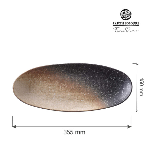 Måne oval serveringstallerken, 355 mm, Min. kjøp: 3 - for Storkjøkken - XL - Storkjøkken