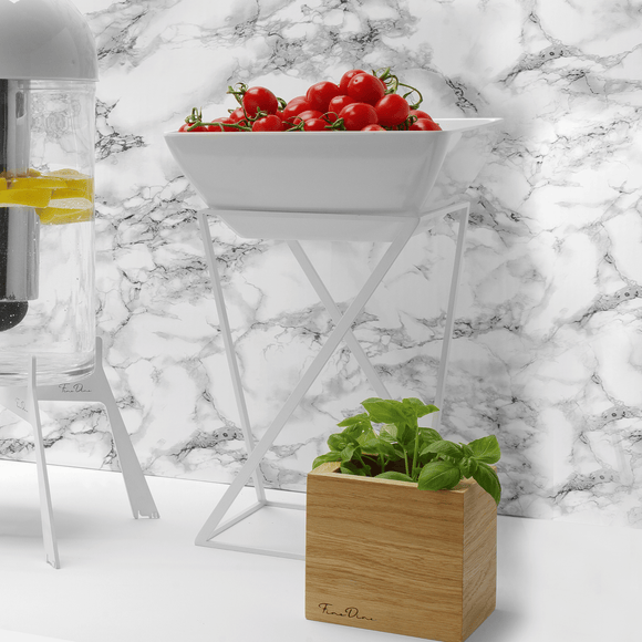 Melamin firkantet bolle, hvit til 171554, 190x190x(h)90mm - for Storkjøkken - XL - Storkjøkken