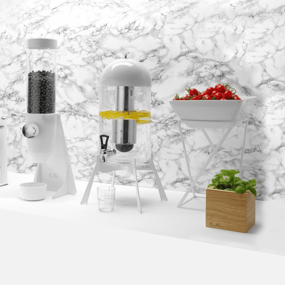 Melamin firkantet bolle, hvit til 171554, 190x190x(h)90mm - for Storkjøkken - XL - Storkjøkken