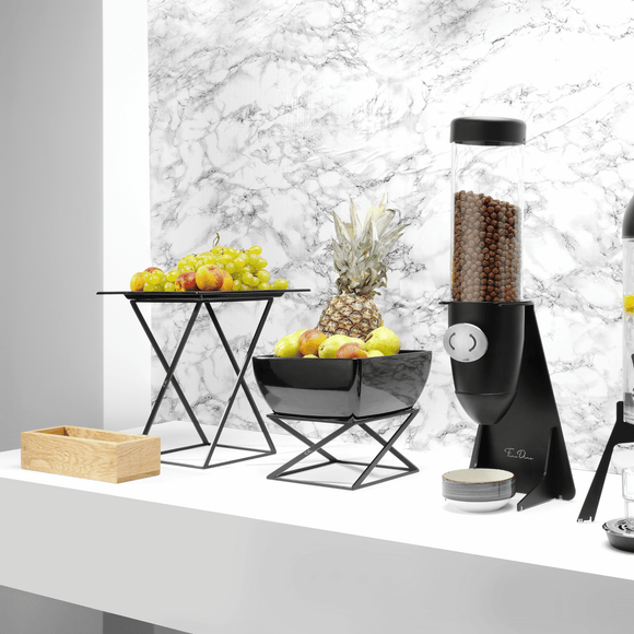 Melamin firkantet bolle, svart, 125x125x(h)65mm, Min. kjøp: 1 - for Storkjøkken - XL - Storkjøkken