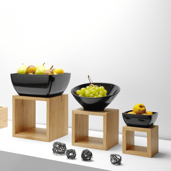 Melamin firkantet bolle til 171554, svart, 190x190x(h)90mm - for Storkjøkken - XL - Storkjøkken