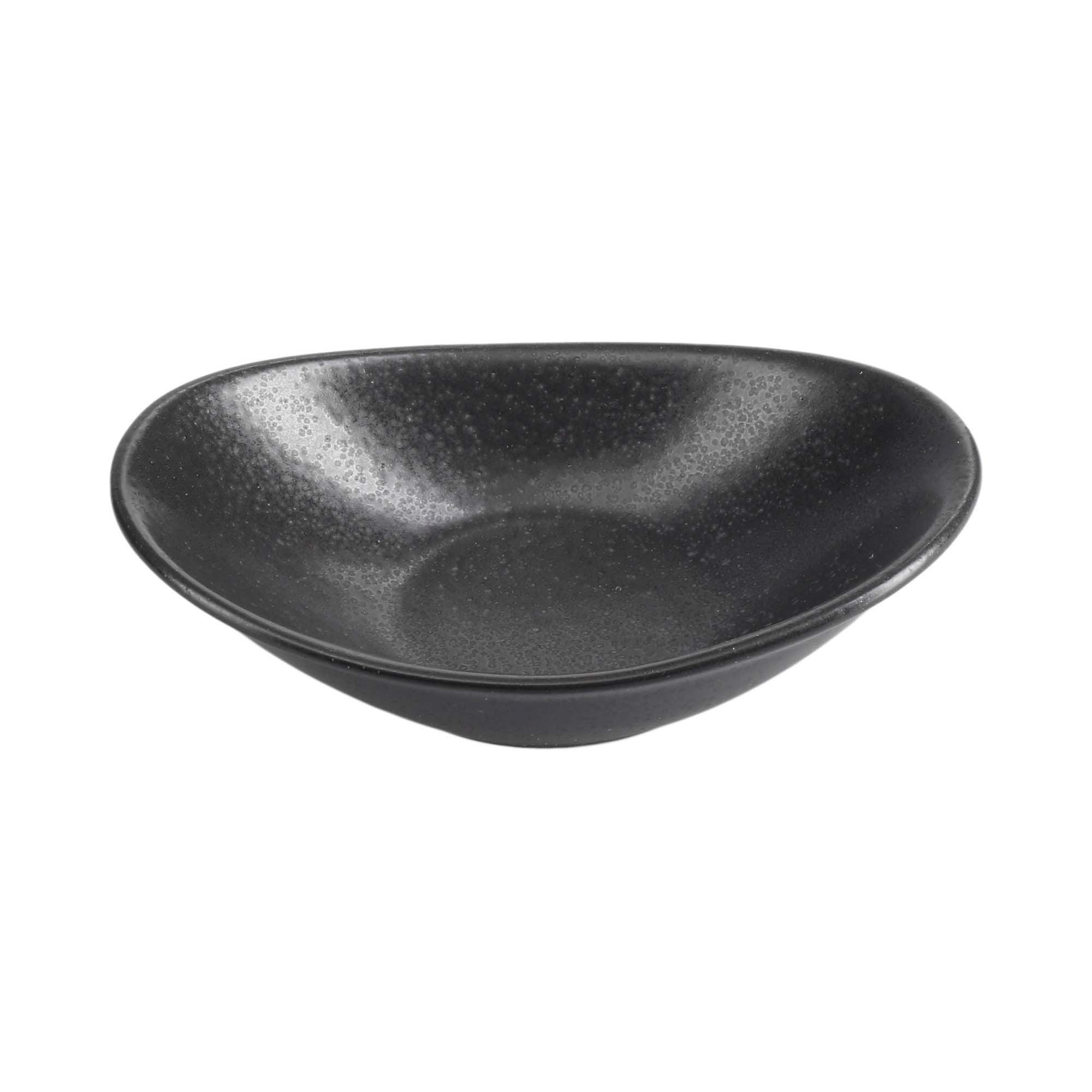 Mini oval tallerken i kull, 110 mm, Min. kjøp: 6 - for Storkjøkken - XL - Storkjøkken
