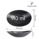 Mini oval tallerken i kull, 110 mm, Min. kjøp: 6 - for Storkjøkken - XL - Storkjøkken