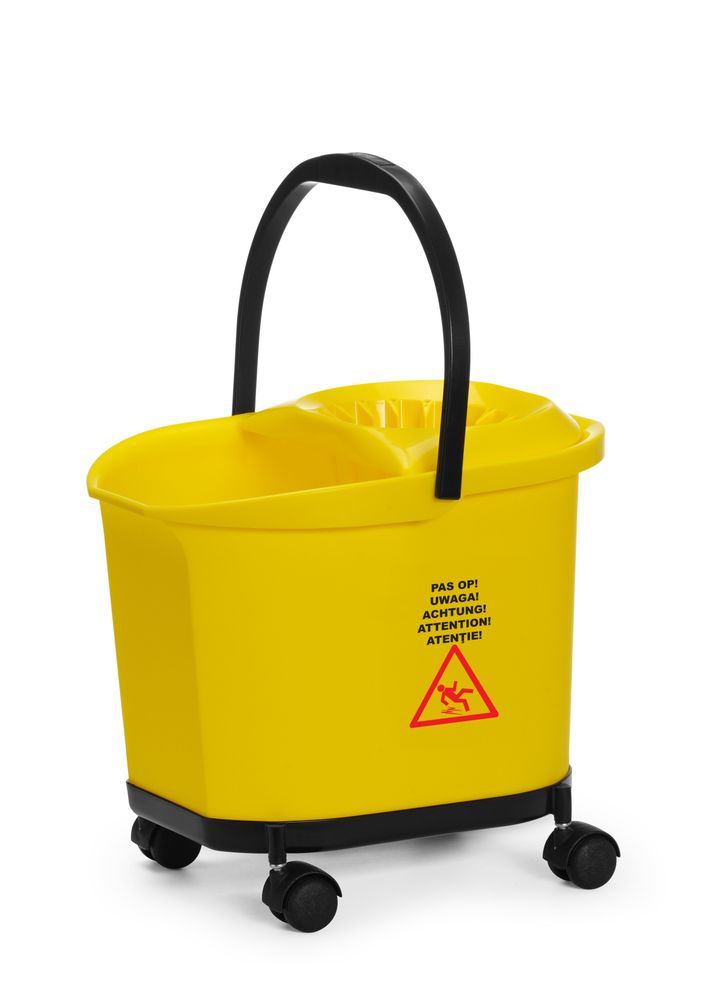 Moppbøtte, 16L, gul, 405x296x(H)340mm - for Storkjøkken - XL - Storkjøkken