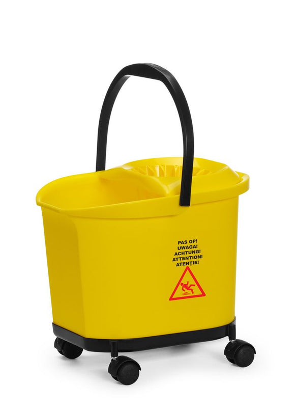 Moppbøtte, 16L, gul, 405x296x(H)340mm - for Storkjøkken - XL - Storkjøkken