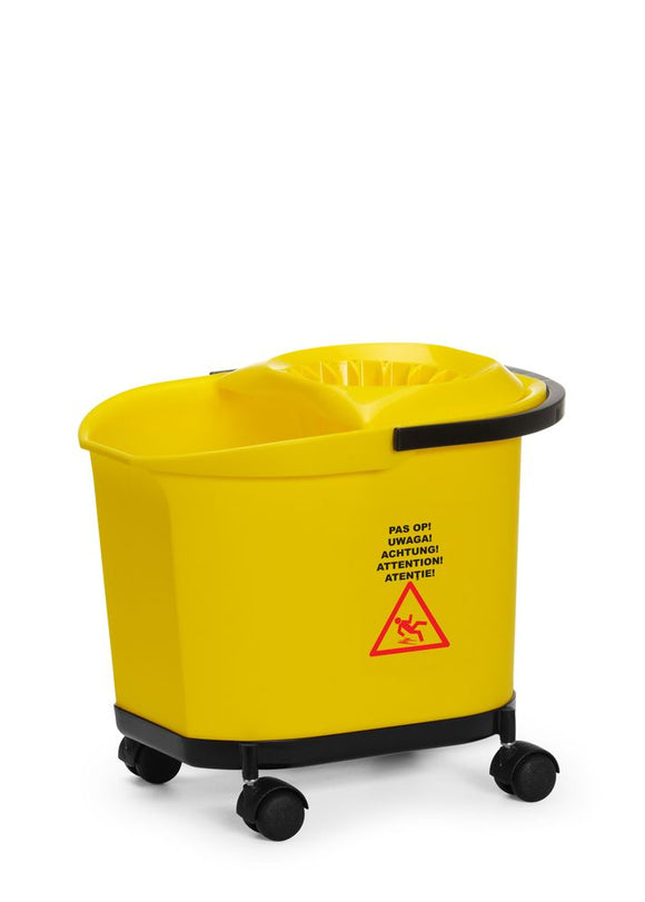 Moppbøtte, 16L, gul, 405x296x(H)340mm - for Storkjøkken - XL - Storkjøkken