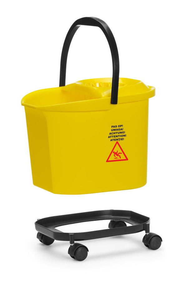 Moppbøtte, 16L, gul, 405x296x(H)340mm - for Storkjøkken - XL - Storkjøkken