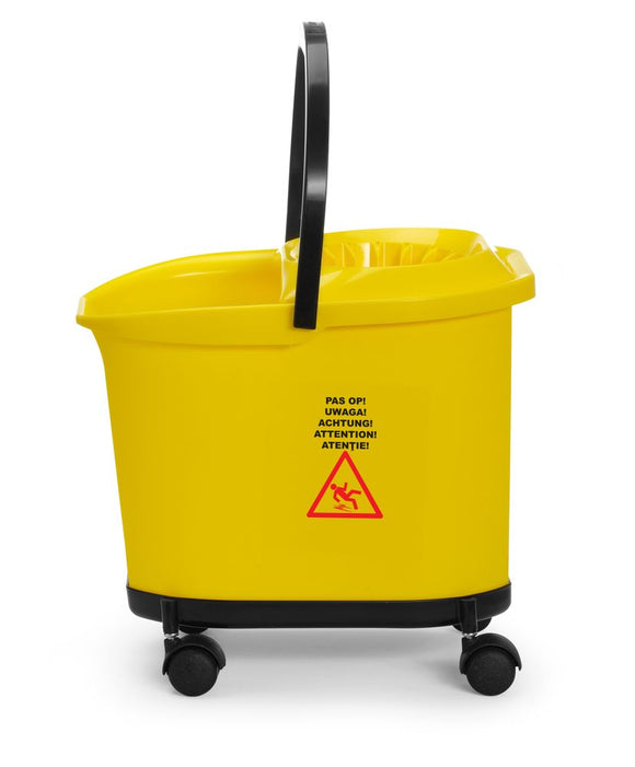 Moppbøtte, 16L, gul, 405x296x(H)340mm - for Storkjøkken - XL - Storkjøkken