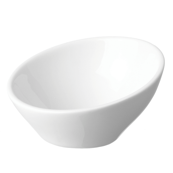 Necessity skråstilt fingermatfat i porselen, 90 mm, Min. kjøp: 6 - for Storkjøkken - XL - Storkjøkken