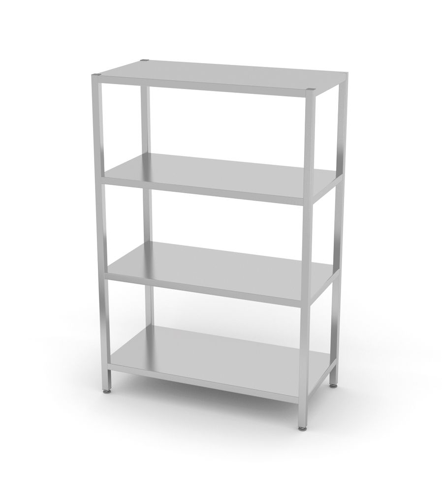 Oppbevaringsstativ med 4 hyller - for selvmontering, 1200x600x (h) 1800mm - for Storkjøkken - XL - Storkjøkken