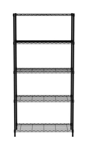Oppbevaringsstativ med 5 hyller, svart, 910x455x (h) 1830mm - for Storkjøkken - XL - Storkjøkken