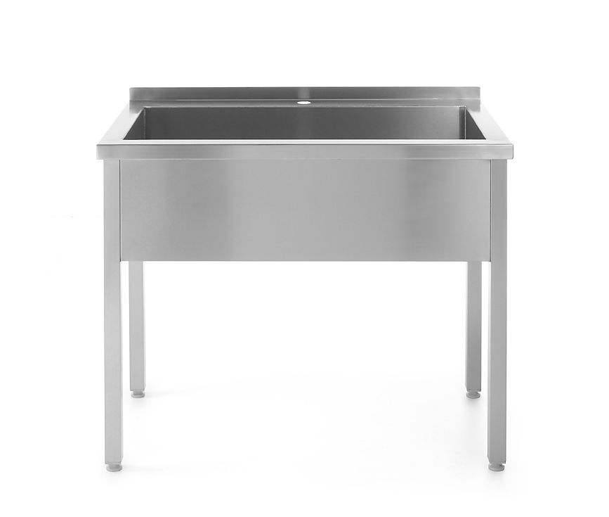Oppvask bord enkelt - sveiset, 800x600x (h) 850mm - for Storkjøkken - XL - Storkjøkken
