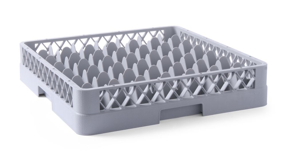Oppvaskmaskinkurv for glass, 16 rom, 500x500x (h) 104mm - for Storkjøkken - XL - Storkjøkken