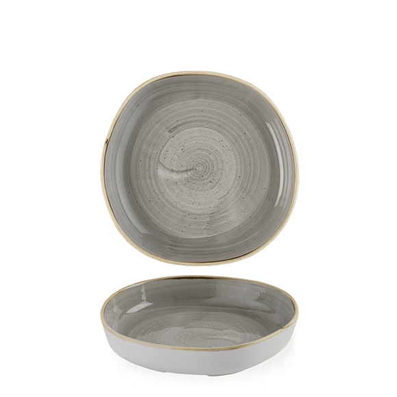 Organisk tallerken med høy kant Stonecast Peppercorn Grey, 200 mm, Min. kjøp: 6 - for Storkjøkken - XL - Storkjøkken
