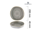 Organisk tallerken med høy kant Stonecast Peppercorn Grey, 230 mm, Min. kjøp: 6 - for Storkjøkken - XL - Storkjøkken