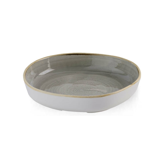 Organisk tallerken med høy kant Stonecast Peppercorn Grey, 230 mm, Min. kjøp: 6 - for Storkjøkken - XL - Storkjøkken