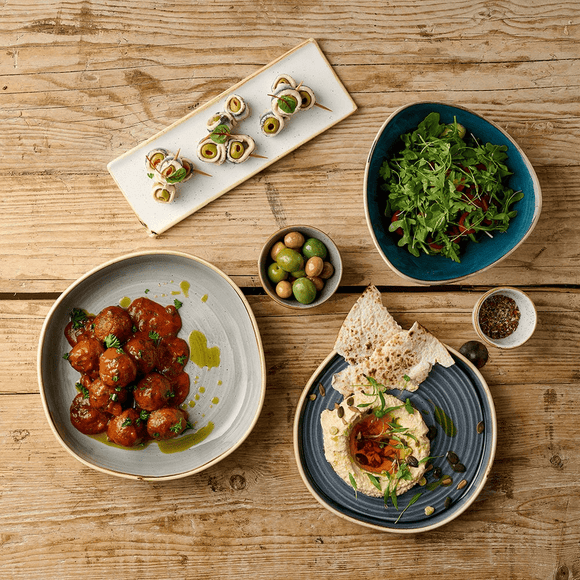 Organisk tallerken med høy kant Stonecast Peppercorn Grey, 230 mm, Min. kjøp: 6 - for Storkjøkken - XL - Storkjøkken