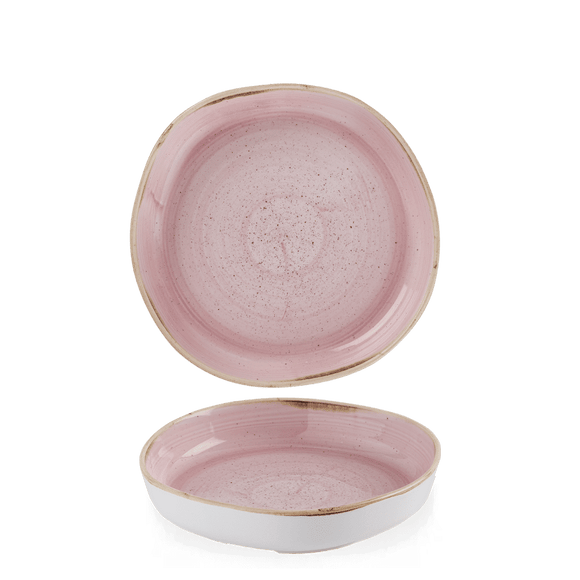 Organisk tallerken med høy kant Stonecast Petal Pink, 230 mm, Min. kjøp: 6 - for Storkjøkken - XL - Storkjøkken