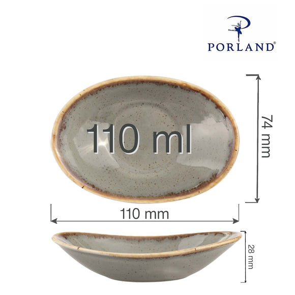 Oval miniskål i stein, 110 mm, Min. kjøp: 6 - for Storkjøkken - XL - Storkjøkken