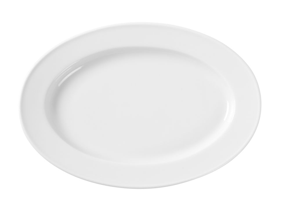 Oval tallerken, 340x240mm, Min. kjøp: 6 - for Storkjøkken - XL - Storkjøkken