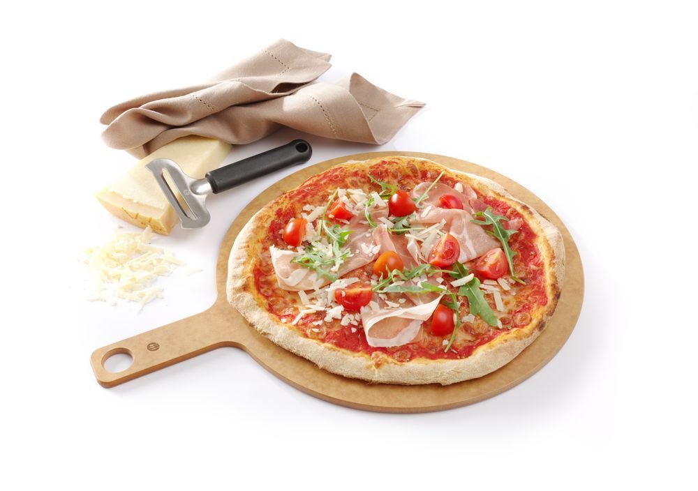 Pizzabrett med håndtak, Ø305X (H) 6mm - for Storkjøkken - XL - Storkjøkken