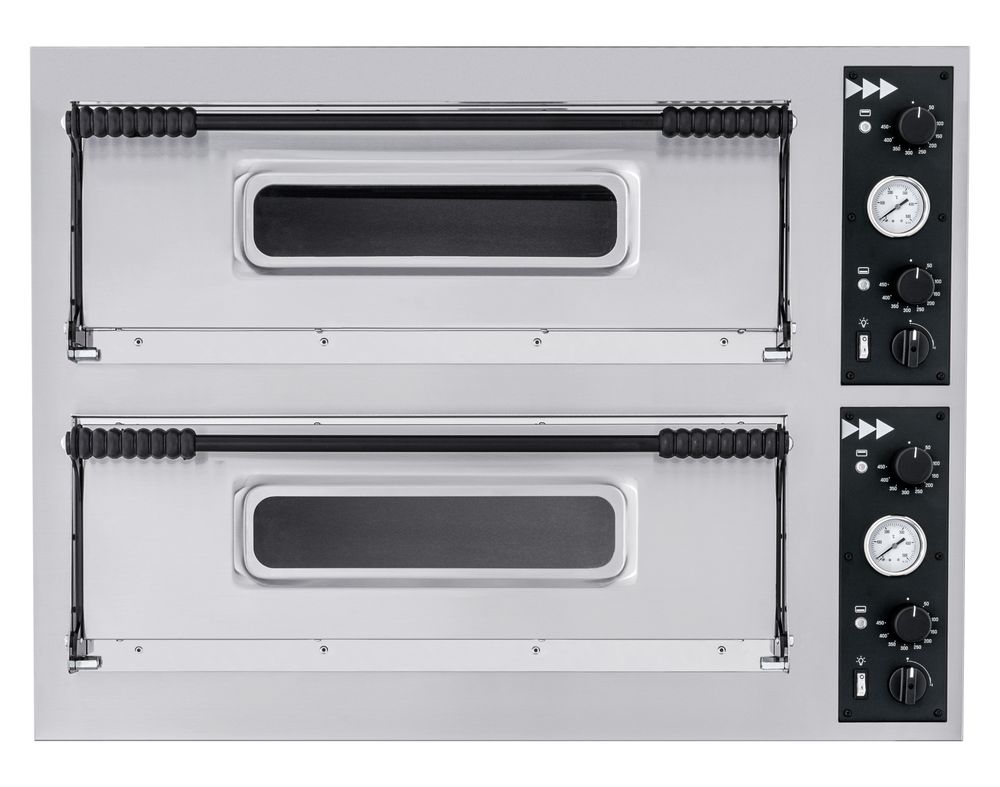 Pizzaovn BASIC XL 44, 2 kammer, 400V/12000W, 1000x844x(H)745mm - for Storkjøkken - XL - Storkjøkken