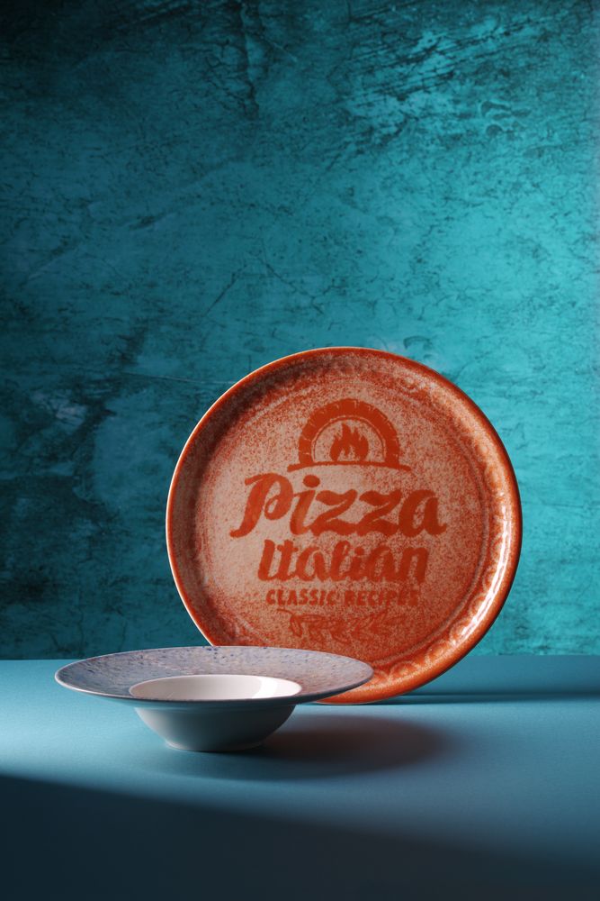 Pizzatallerken - Mursteinrød - 330mm, Min. kjøp: 6 - for Storkjøkken - XL - Storkjøkken