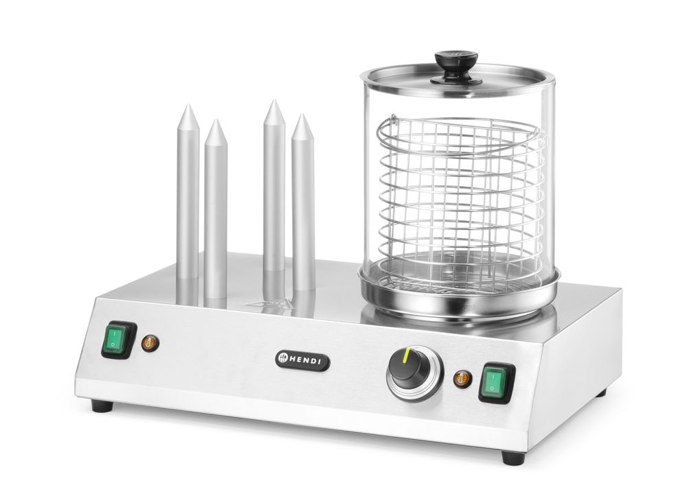 Pølse - og pølsebollevarmer, 220 - 240V/550W, 500x310x(H)395mm - for Storkjøkken - XL - Storkjøkken