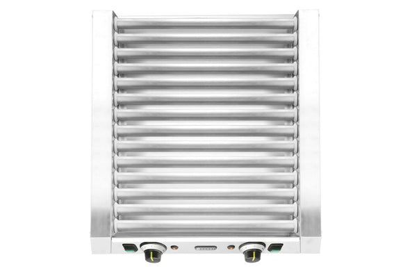 Pølserullegrill - 2 soner, 14 ruller, 230V/1230W, 566x640x(H)192mm - for Storkjøkken - XL - Storkjøkken