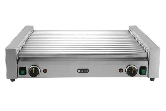 Pølserullegrill XL - 2 soner, 14 ruller, 220 - 240V/2000W, 732x590x(H)168mm - for Storkjøkken - XL - Storkjøkken