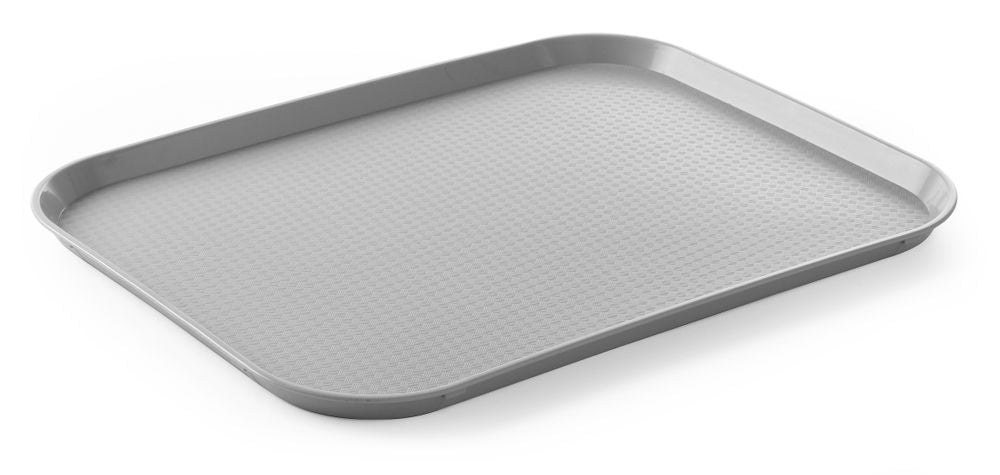 Polypropylen fastfood - brett, stor, lysegrå, 350x450x (h) 20mm - for Storkjøkken - XL - Storkjøkken