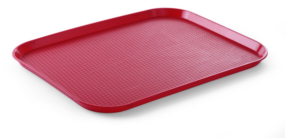Polypropylen fastfood - brett, stor, lysegrå, 350x450x (h) 20mm - for Storkjøkken - XL - Storkjøkken