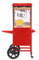 Popcornmaskin med vogn, rød, 220 - 240V/1155W, 940x510x(H)1553mm - for Storkjøkken - XL - Storkjøkken