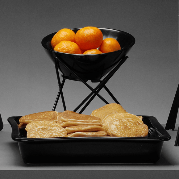 Porselens GN 1/1 beholder, svart, 525x320x(h)68mm - for Storkjøkken - XL - Storkjøkken