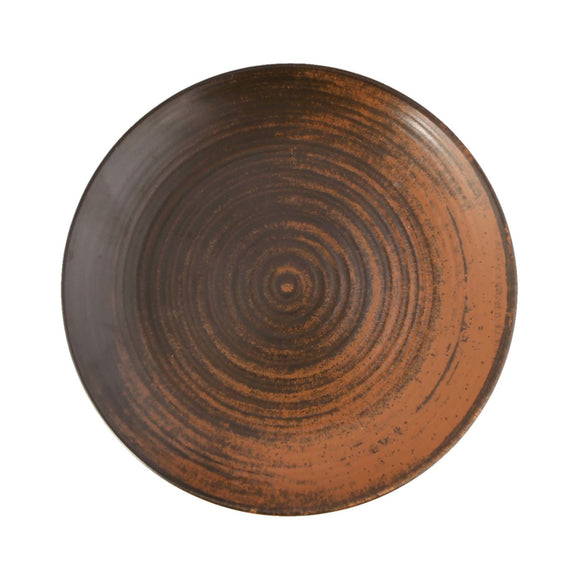 Lykke brun flat tallerken, 170 mm, Min. kjøp: 6