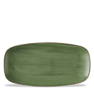 Rektangulær tallerken i steinstøpt syrgrønn, 300x150mm, Min. kjøp: 6